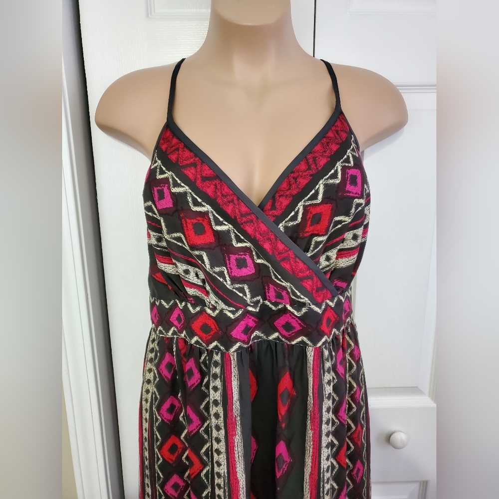 Lane Bryant Plus 26 Ikat Maxi Sundress With Adjustable Straps ~ Pre-Owned - Picture 4 of 15